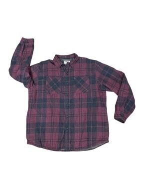 Wrangler Flannel Shirt Jacket Coat Men’s Size XL Black/Red Plaid Sherpa Lined